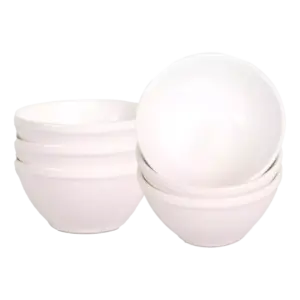 White autumn ceramic bowl